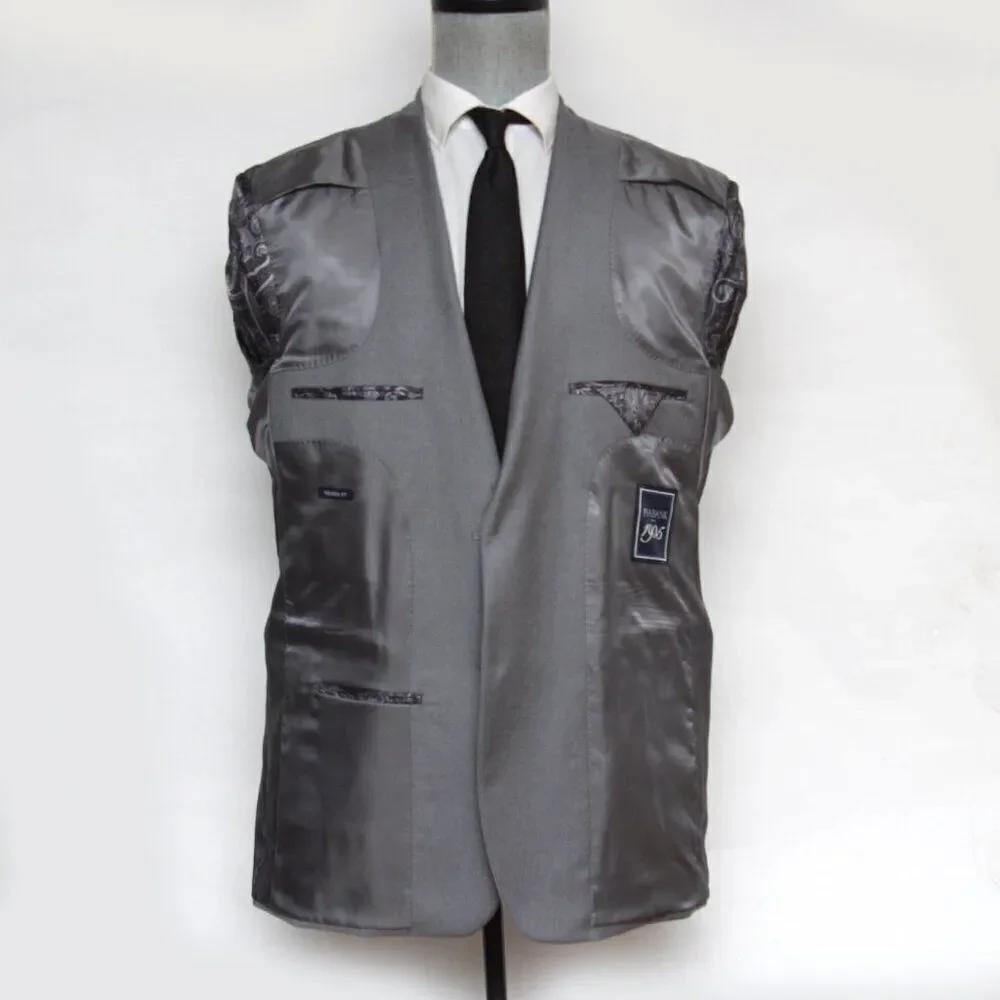 43R Jos A Bank 1905 Navy Mens Sportcoat Blazer Jacket‎ Tailored Fit Grey D040200